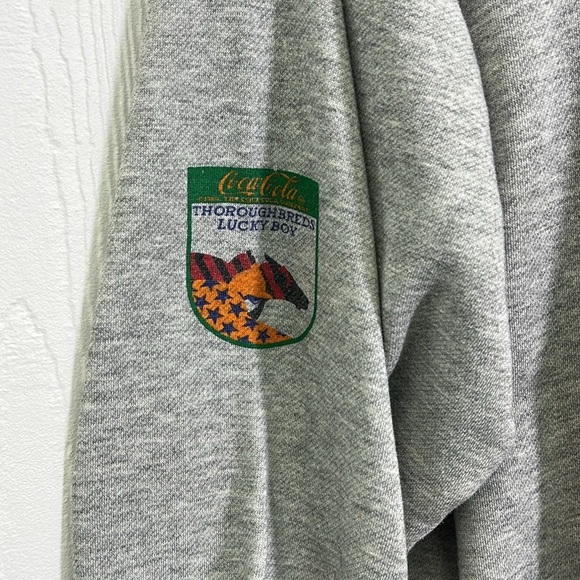 Coke Cola - 1986 Vintage Thoroughbreds Lucky Boy 1St Prize Graphic Sweatshirt M - Picture 4 of 10